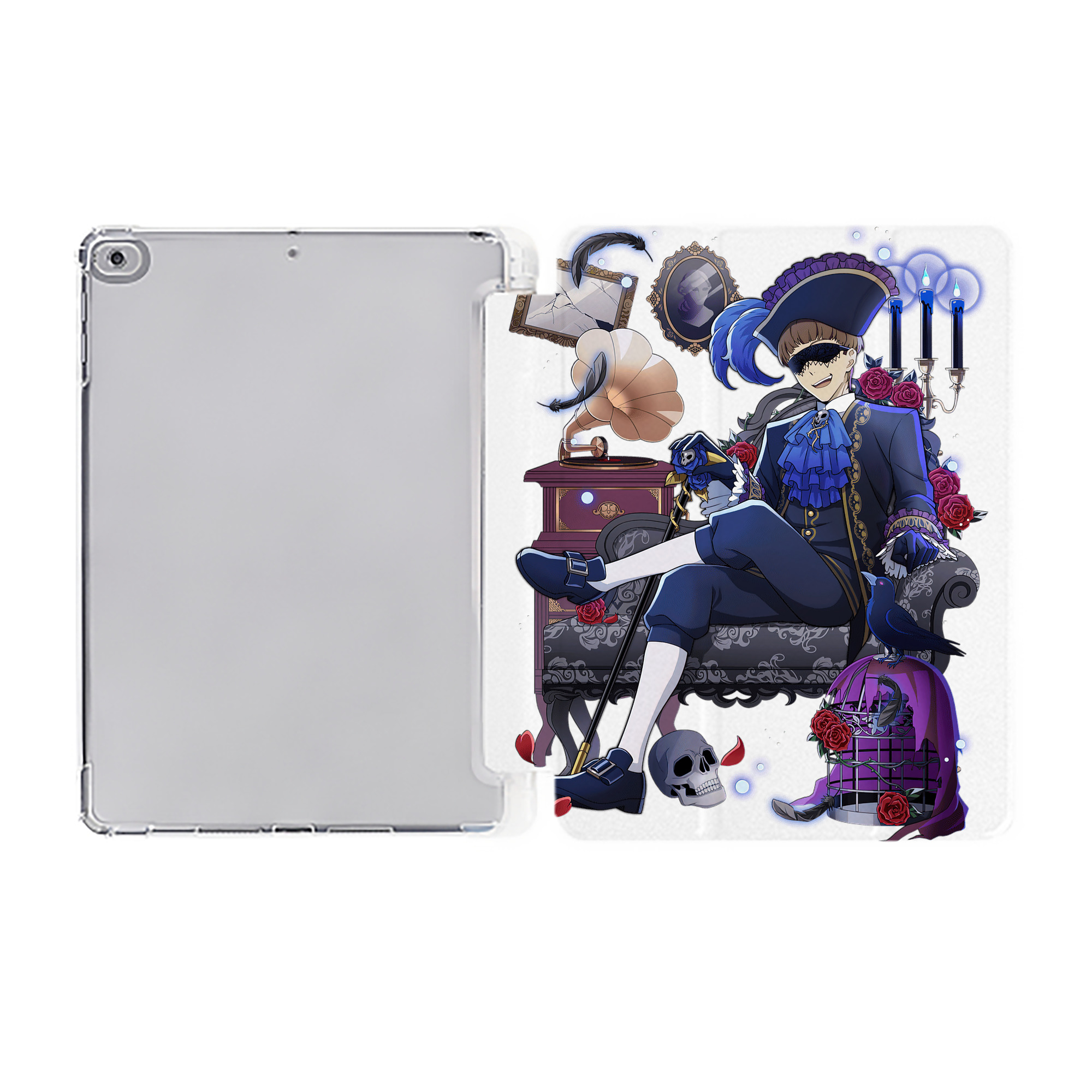 （画像用） 文豪ストレイドッグス Bungo Stray Dogs IPad ケース ペン収納付き 三つ折りスタンド PUレザー×シリコン 対応機種9.5/10.5/10.9インチ